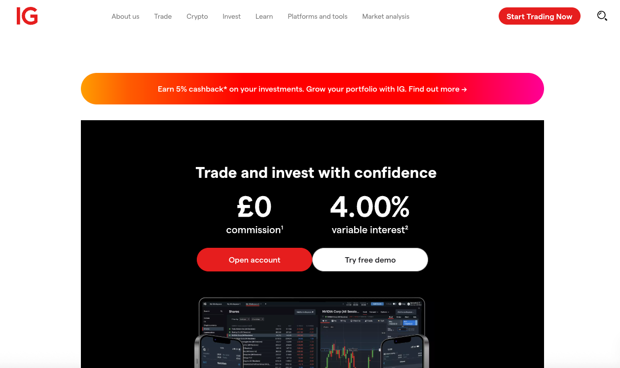 IG trading platform overview