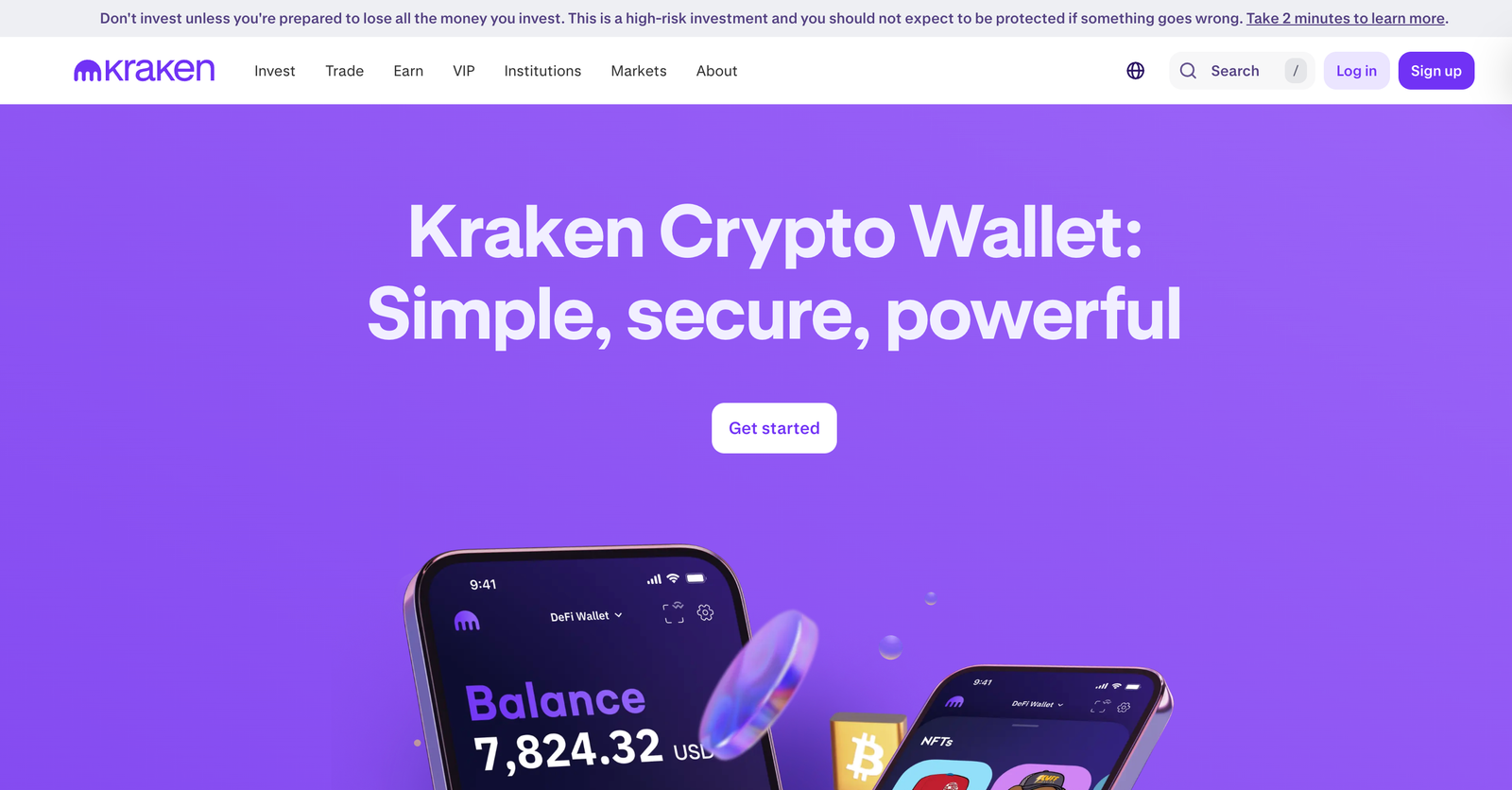 Kraken Bitcoin wallet for UK users.