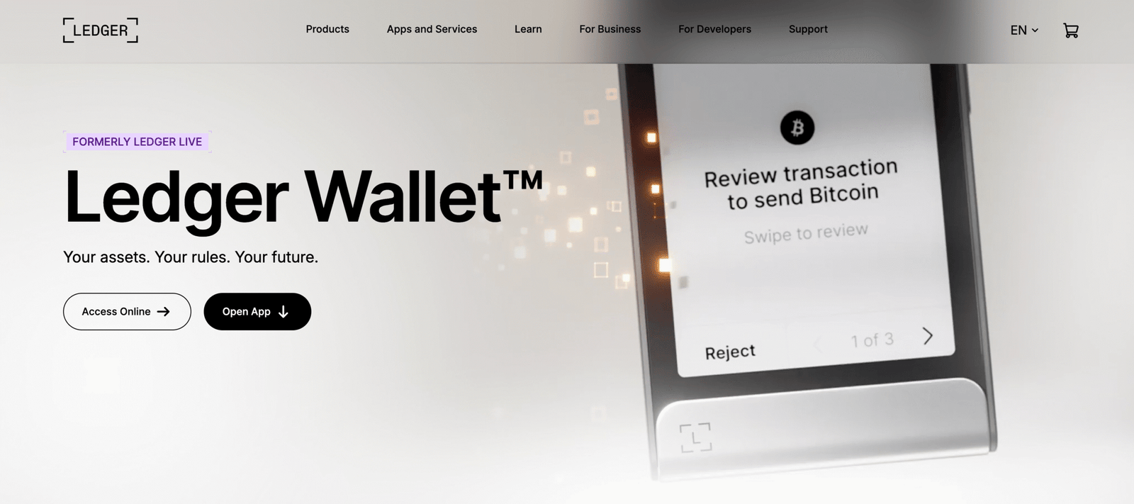 Ledger cryptocurrency wallet in the UK.