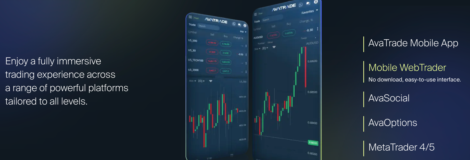 AvaTrade WebTrader page