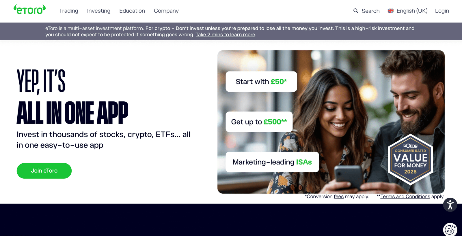 etoro UK forex Broker