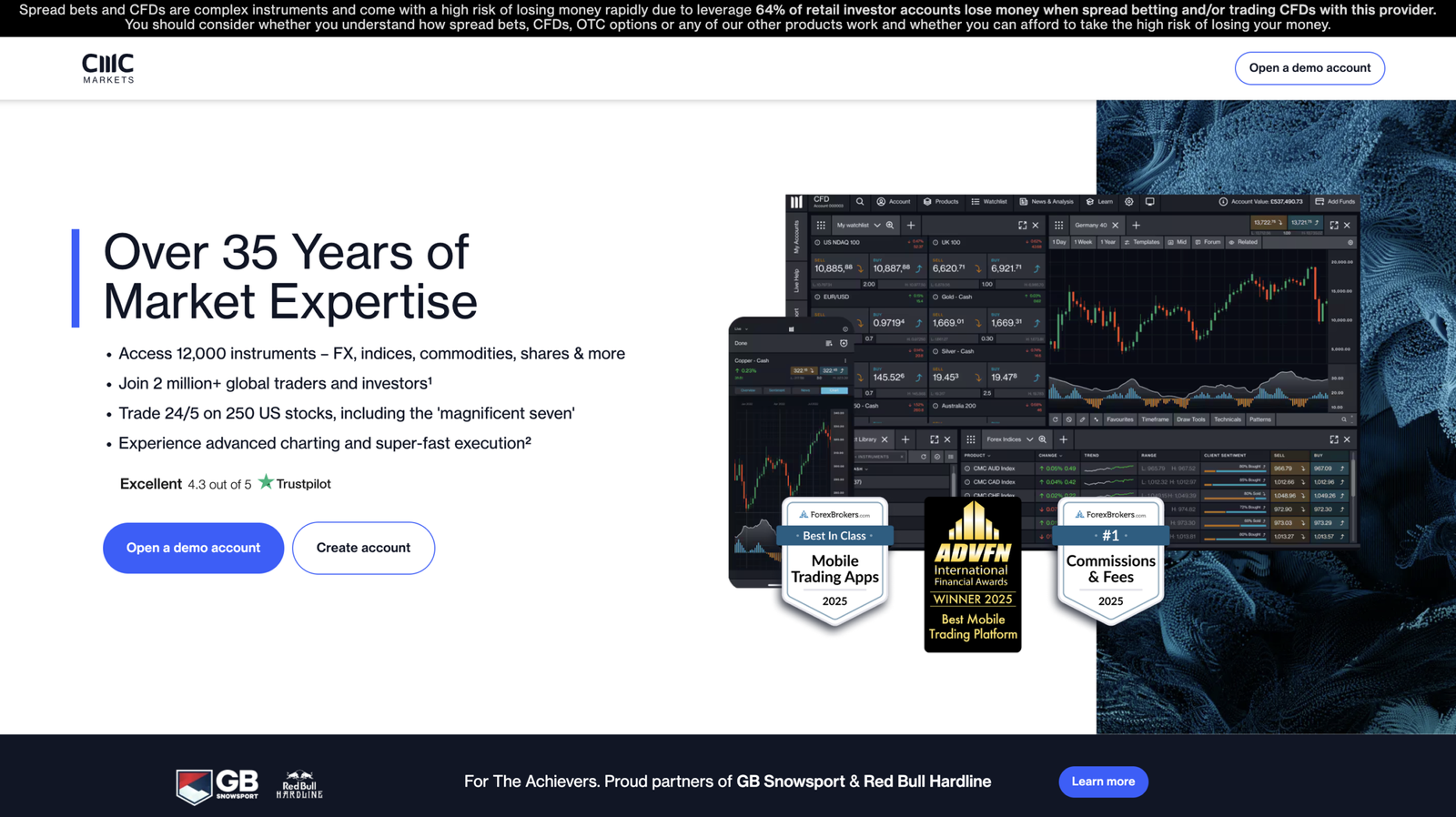 CMC markets UK low spread broker