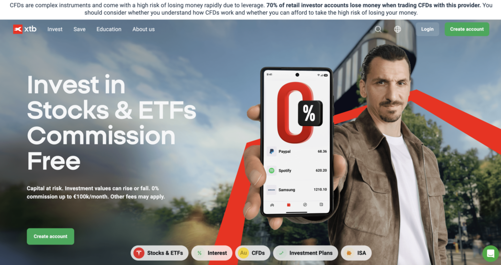 XTB UK demo trading account