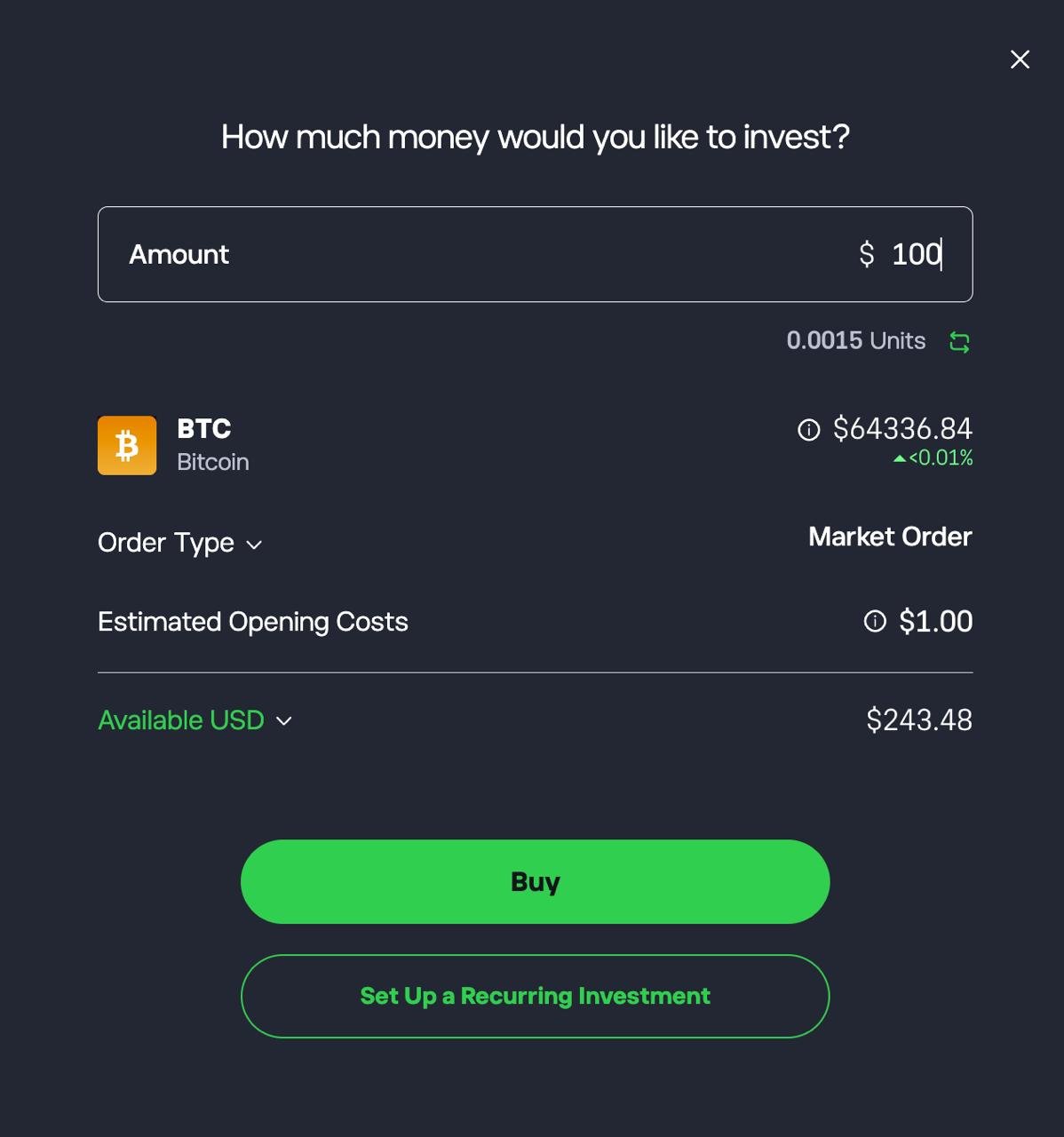 buying bitcoin on etoro