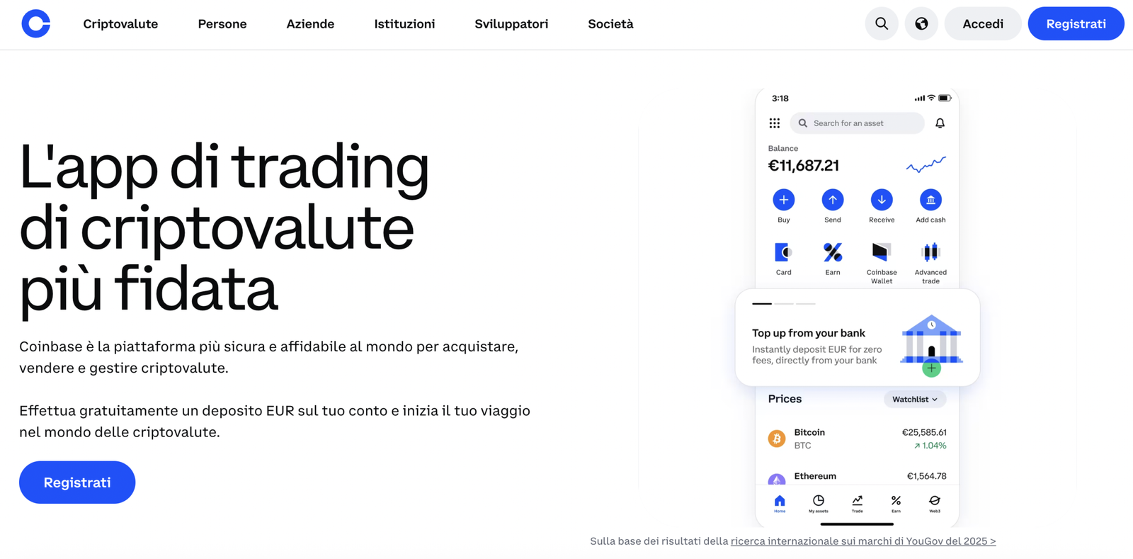 Recensione di Coinbase italia