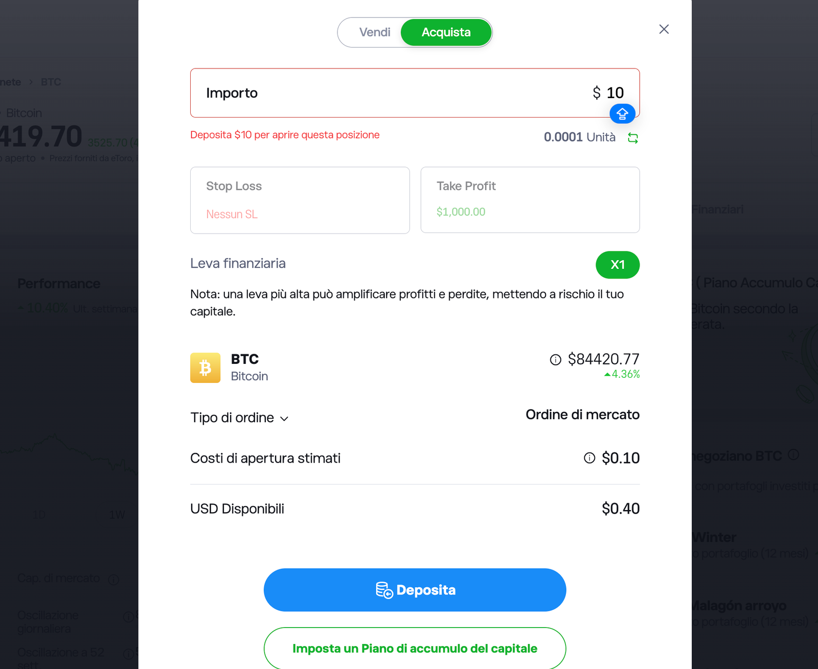 comprare cripto su eToro