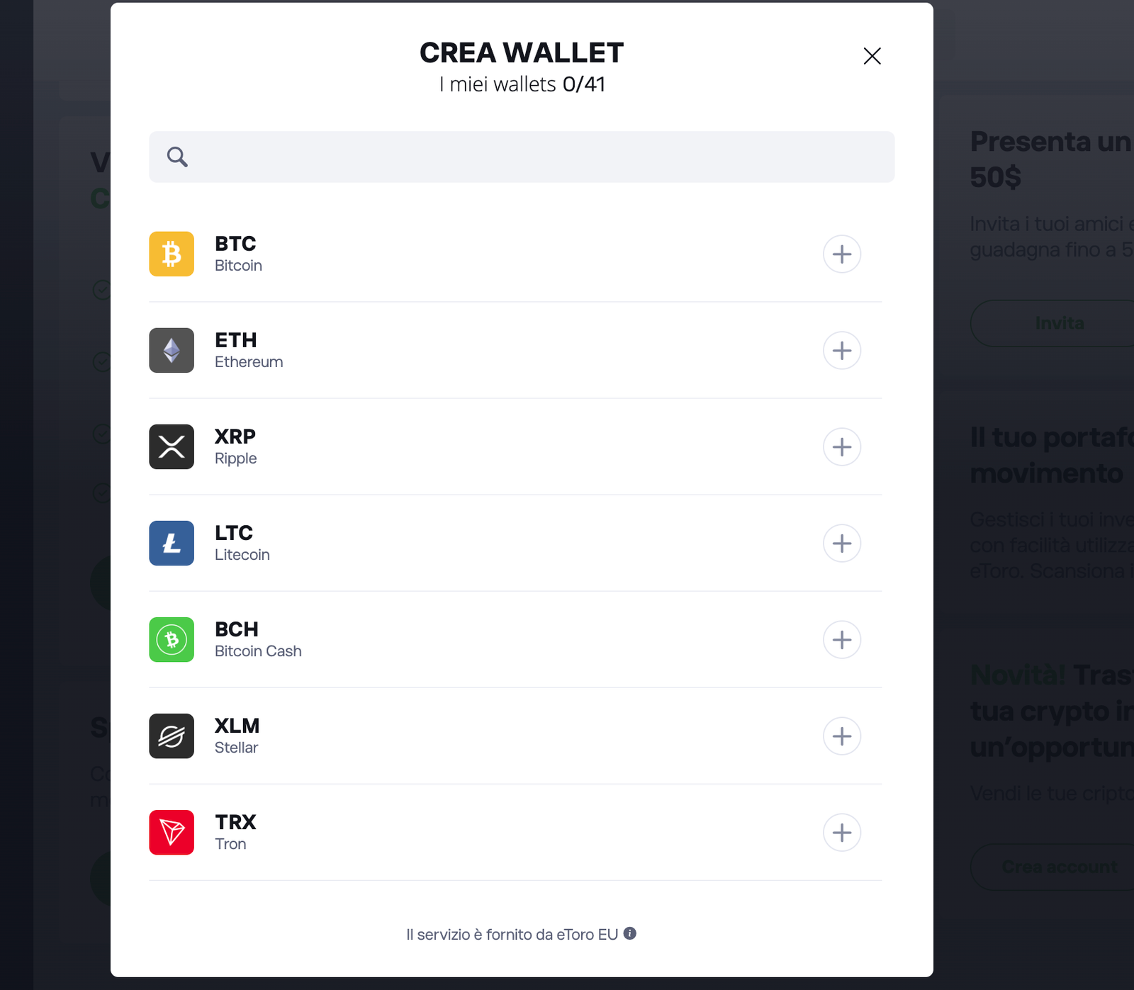 etoro cripto wallet