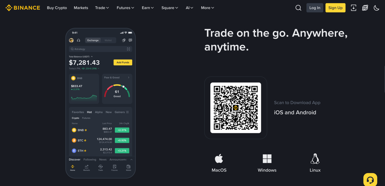binance home