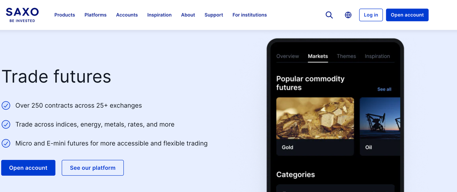 Saxo future trading