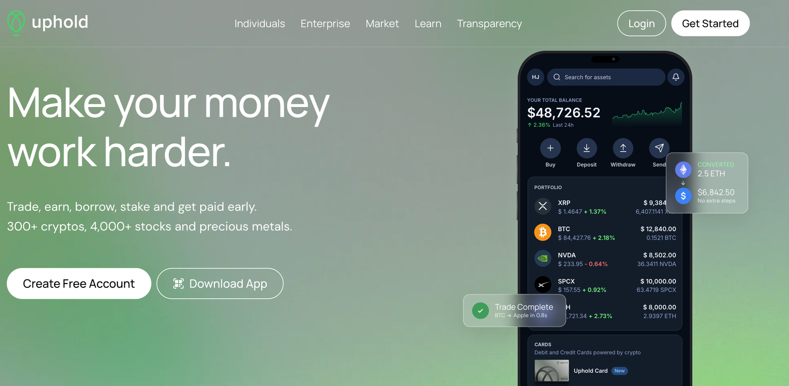 uphold platform